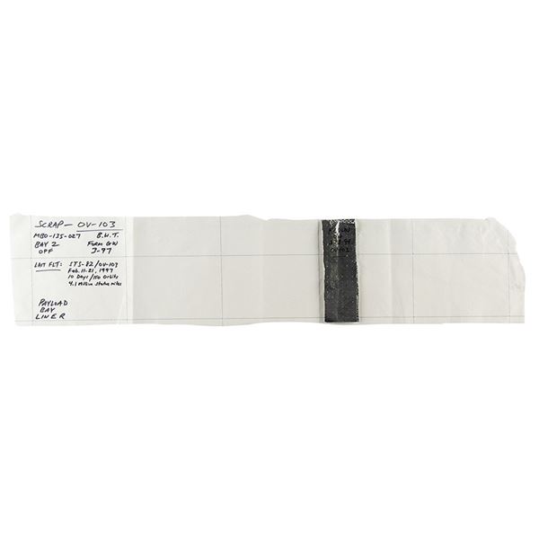 Space Shuttle (2) Items: STS-82 Flown Payload Bay Liner and STS-94 Thermal Insulation - Both Inscrib