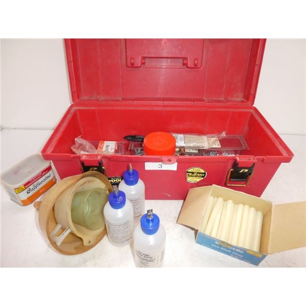 plastic toolbox & contents