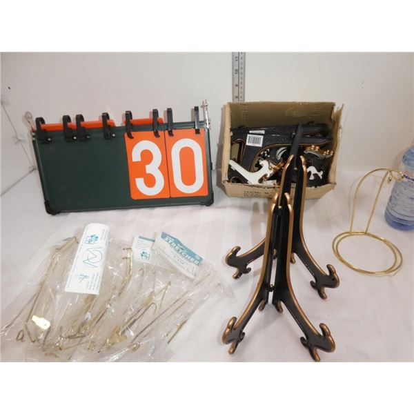 assorted plate hangers & displays