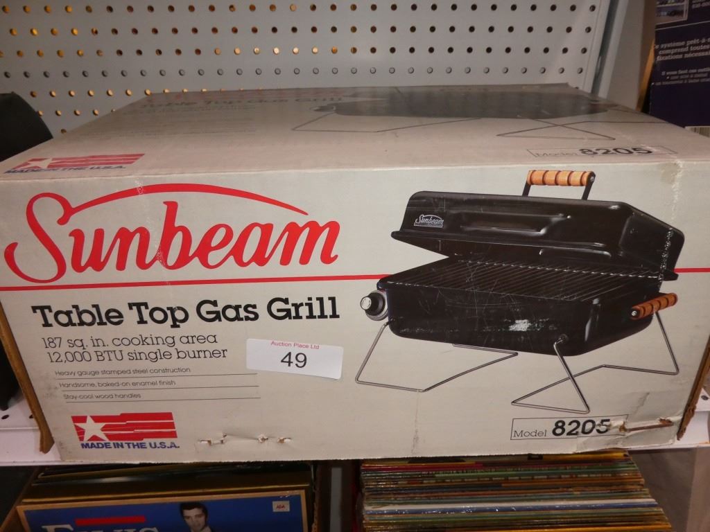 Sunbeam table top gas grill