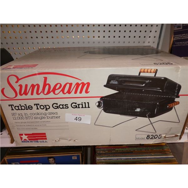 Sunbeam table top gas grill