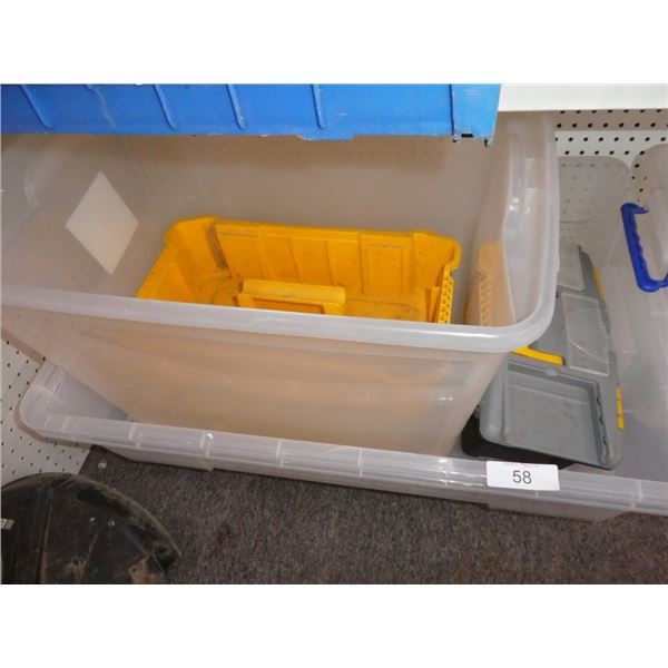 plastic tubs & tool box
