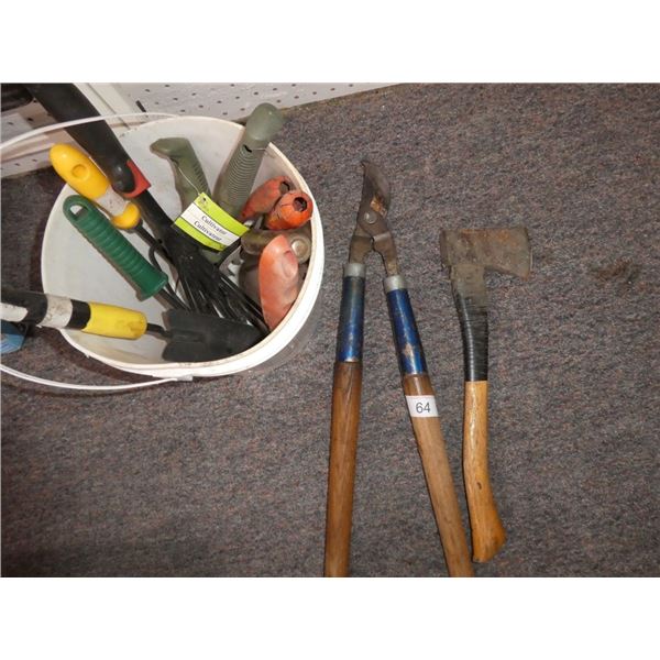 assorted gardening tools