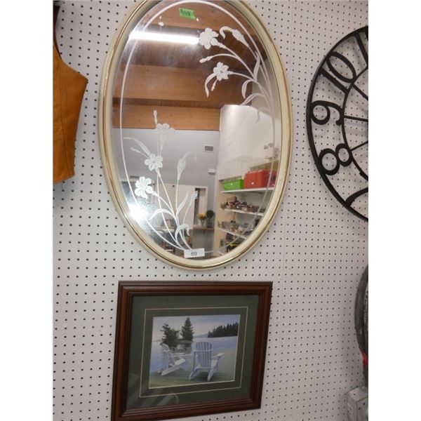 decorative mirror & framed print