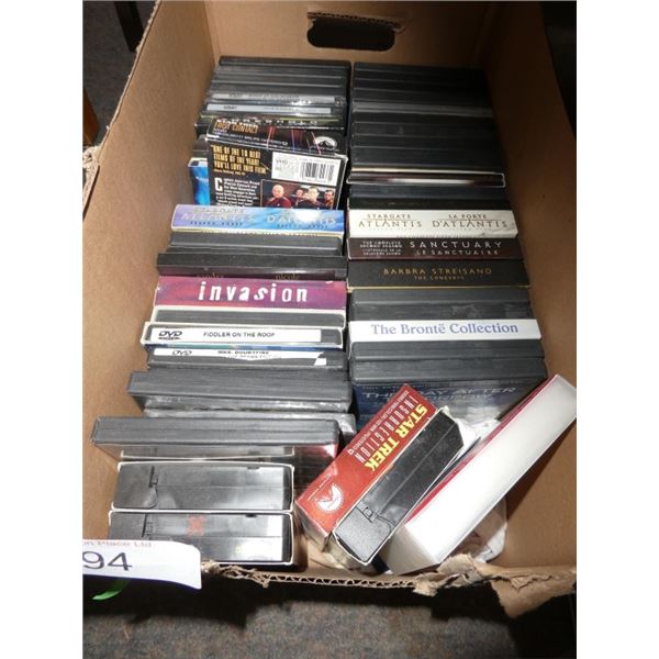 assorted DVDs & VHS