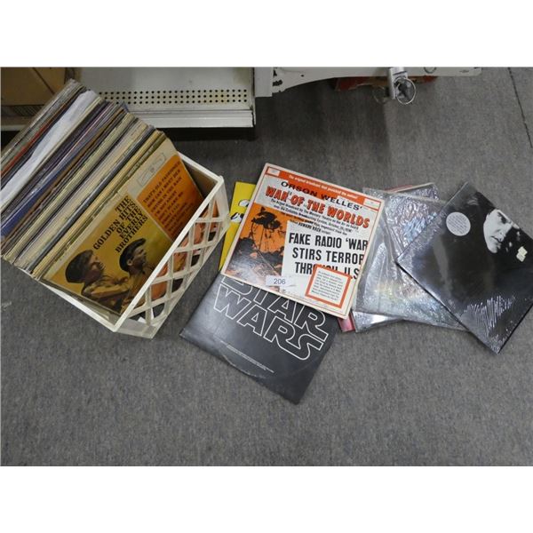 assorted vinyl records
