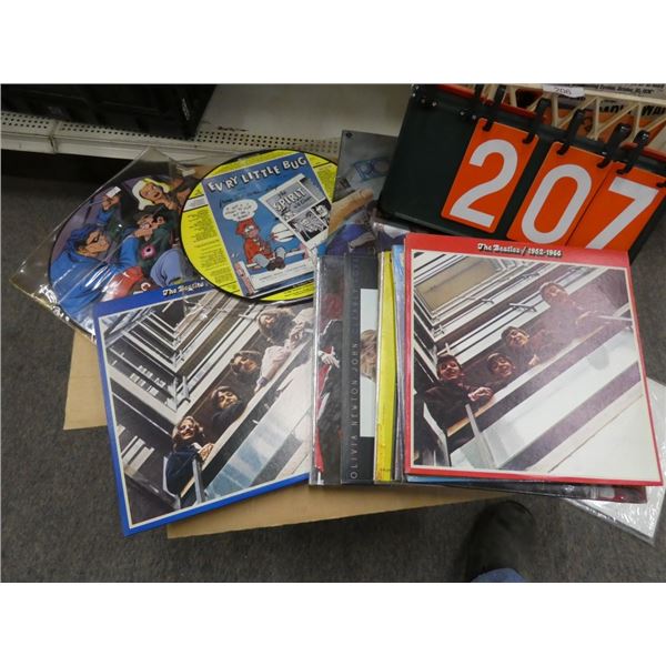 assorted vinyl records Beatles & More Rock & Roll