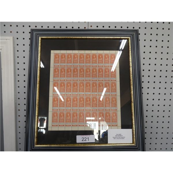 full sheet 1930 George V