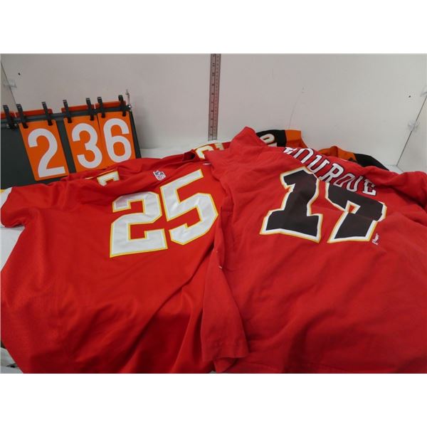 Assortment of NFL jerseys