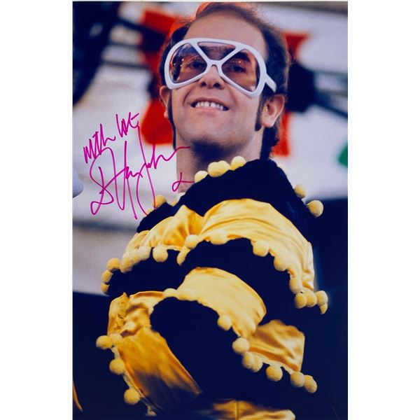 Autograph Signed Elton John Photo