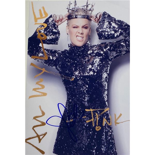 Autograph Signed Pink Photo