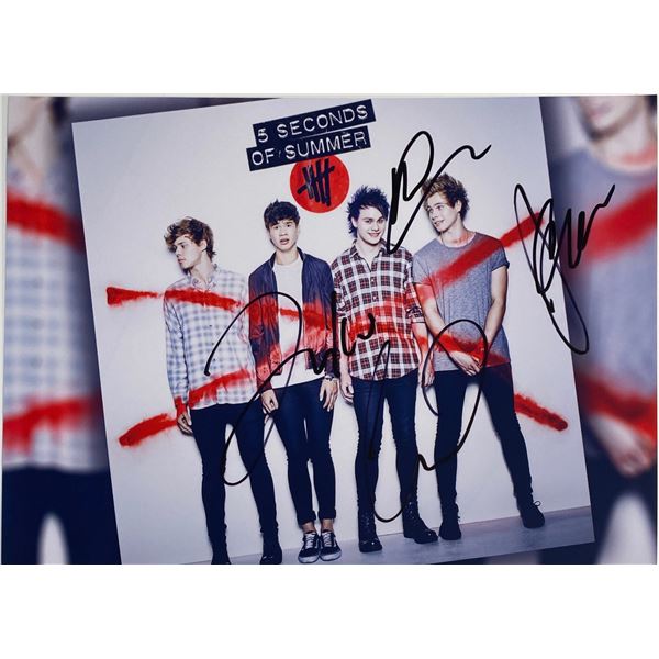 Autograph Signed 5 second of Summer Photo