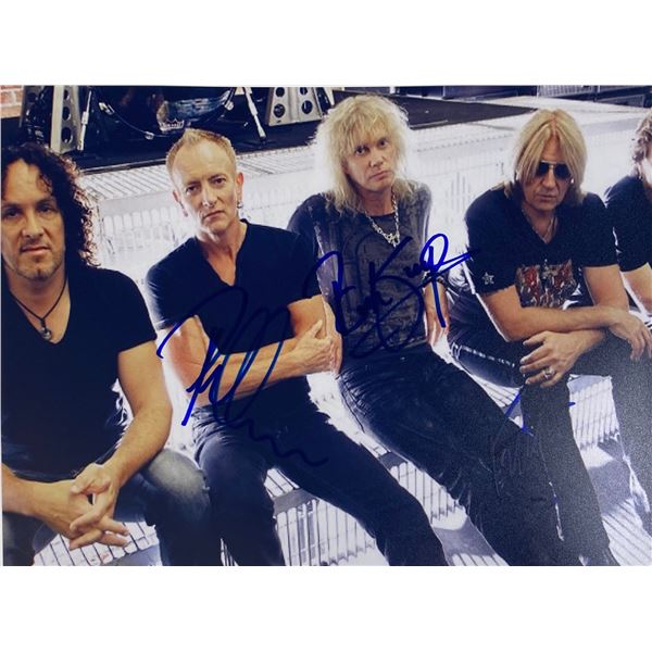 Autograph Signed Def Leppard Photo