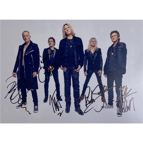 Autograph Signed Def Leppard Photo