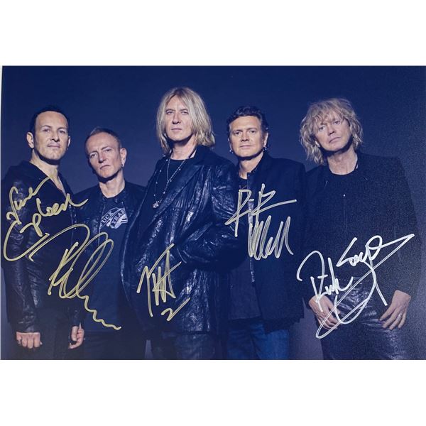Autograph Signed Def Leppard Photo