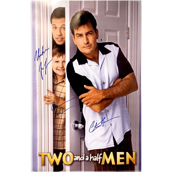 Autograph Two and a Half Men Poster