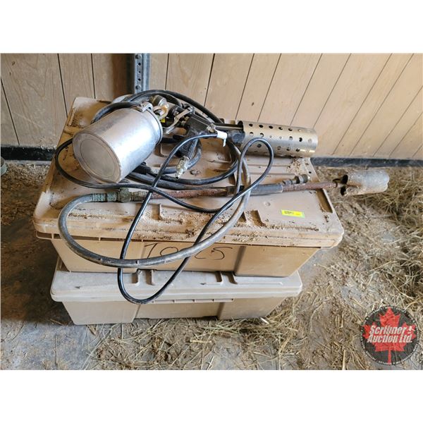 Variety Tools/Combo Lot: Jigsaw, Fasteners, Tank Heater, Tiger Torch, Angle Grinder, Automotive Pain