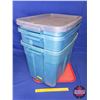 Image 1 : Rubbermaid Tubs (3) & Lid (1) (Tubs 23"H x 24"W x 16"D) (SEE PICS!)