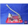 Image 1 : Industrial French Fry Cutter with 2 Sizes of Cutters (18"L x 9"H x 9"W) (Cafeteria Tray NOT included