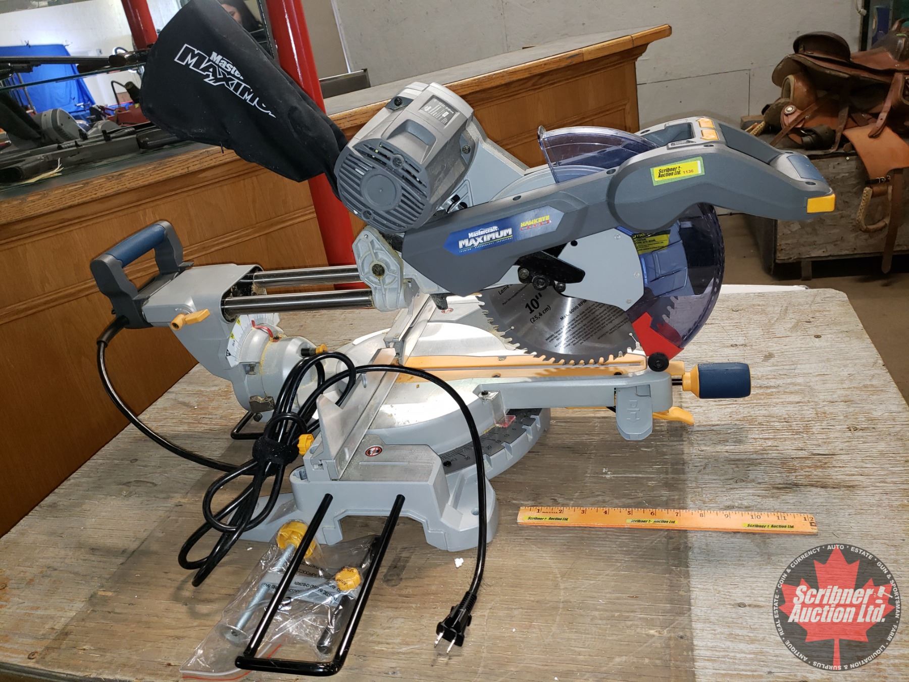 MASTERCRAFT Maximum Dual Bevel Sliding Compound Mitre Saw with Laser in ...