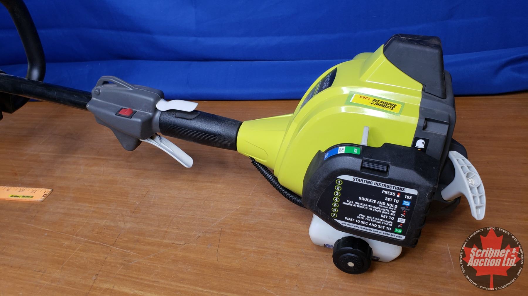 Ryobi 2 Cycle Full Crank Gas Powered Weed Eater (5ft L) (SEE PICS & VIDEO!)