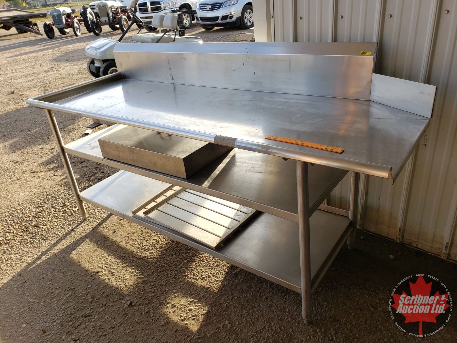 Kitchen Work Station Table Stainless Steel Industrial Kitchen Work Station/Table with Open End (44 ...