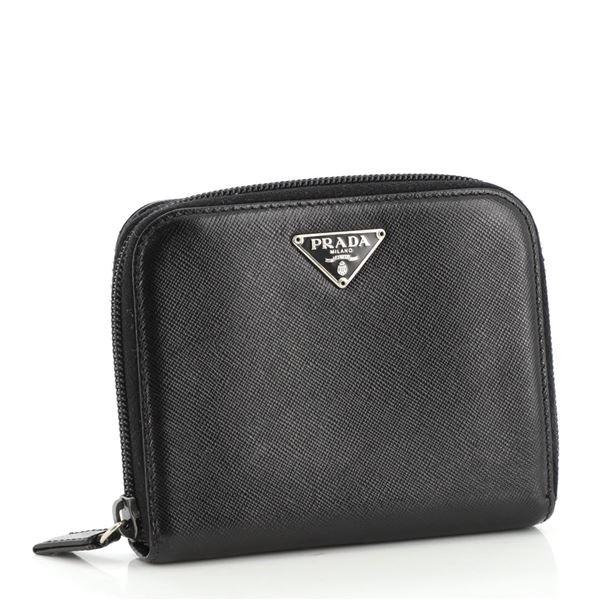 Prada French Wallet Saffiano Leather Compact