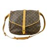 Image 1 : Louis Vuitton Brown Monogram Canvas Leather Saumur 35 cm Crossbody Bag