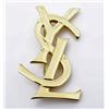 Image 1 : Yves Saint Laurent Vintage Gold-tone YSL Logo Pin Brooch