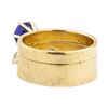 Image 3 : 1.40 ctw Blue Sapphire and Diamond Ring - 14KT Yellow Gold