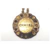 Image 3 : Chanel Gold-tone Metal Round Logo Pendant Chain Necklace