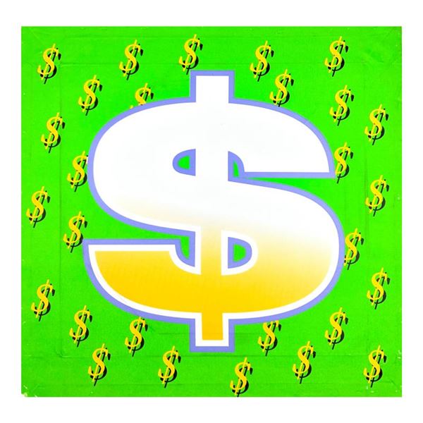 Dollar Sign (Green Bold) by Steve Kaufman (1960-2010)