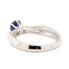 Image 3 : 1.15 ctw Blue Sapphire And Diamond Ring - 18KT White Gold