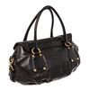 Image 3 : Prada Black Leather Gold-tone Push Lock 2Way Bag