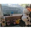 Image 1 : Holiday Decorations, Lava Lamp, 2 Solar Shepherd's Hook Landscape Lights & Huge Plush Olaf