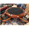 Image 1 : Poker/Bumper Pool Table 47" Diameter X 31" Tall High End Furniture Plus Four Chairs With Castors