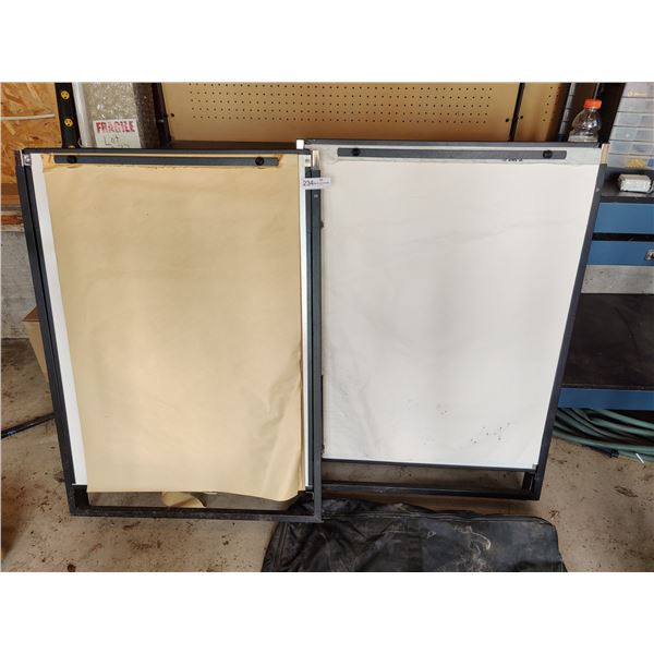 2 Portable Folding Easels with Carrying Cases