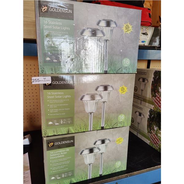 Goldensun 16 Stainless Steel Solar Lights (3 Packs of 16)