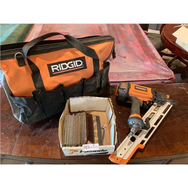 Paslode Air Nailer With Rigid Bag Plus Nails