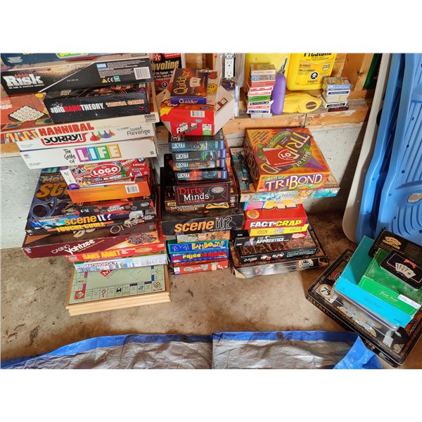 Huge Collection of Board Games & Card Games