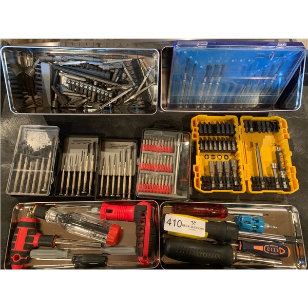 Lot of Screw Driver Bits Plus More