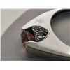 Image 4 : 10K White Gold Ring with Pink Gemstone