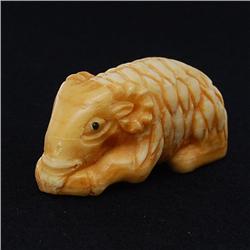 Rare Bone/Ivory Ram Netsuke (ANT-703)