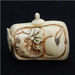 Rare Bone/Ivory Elephant Netsuke Snuff Bottle (ANT-732)