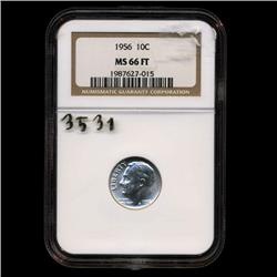 1956 Roosevelt Dime Coin Graded MS66 FT (COI-3531)