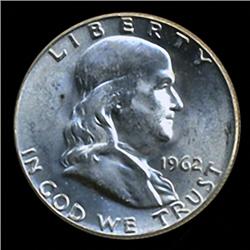 1962D MS65  Graded Franklin Half Coin (COI-3629)