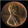 1950 Lincoln Cent GEM Graded MS69 RED (COI-4222)