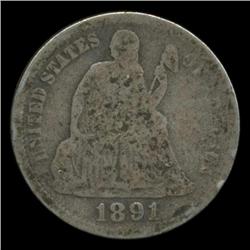 1891O Seated Dime Nice Circulated (COI-4317)