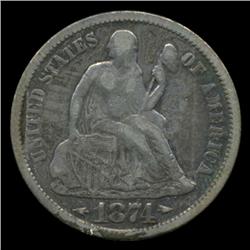 1871 Seated Dime Nice Better Grade (COI-4319)