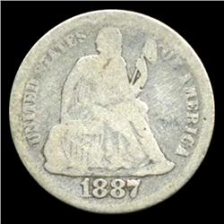 1887 Seated Dime Nice Circulated (COI-4327)